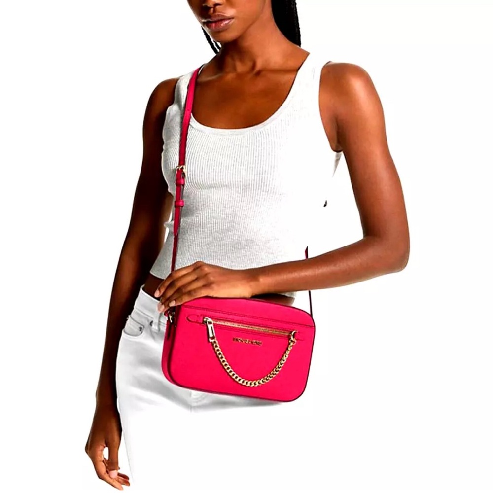 Michael Kors Jet Set Large Crossbody Bag (Electric pink) 35S1GTTC7L-pink #NWT